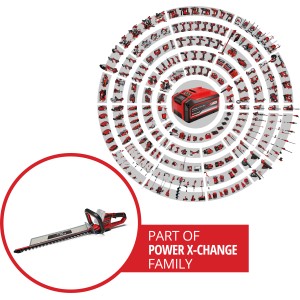Einhell Akku-Heckenschere GE-CH 18/60 Li-Solo, Teil der Power X-Change Familie.