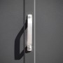Detailaufnahme: Trimetals Aufbewahrungsbox Stowaway in Anthrazit mit Griff.