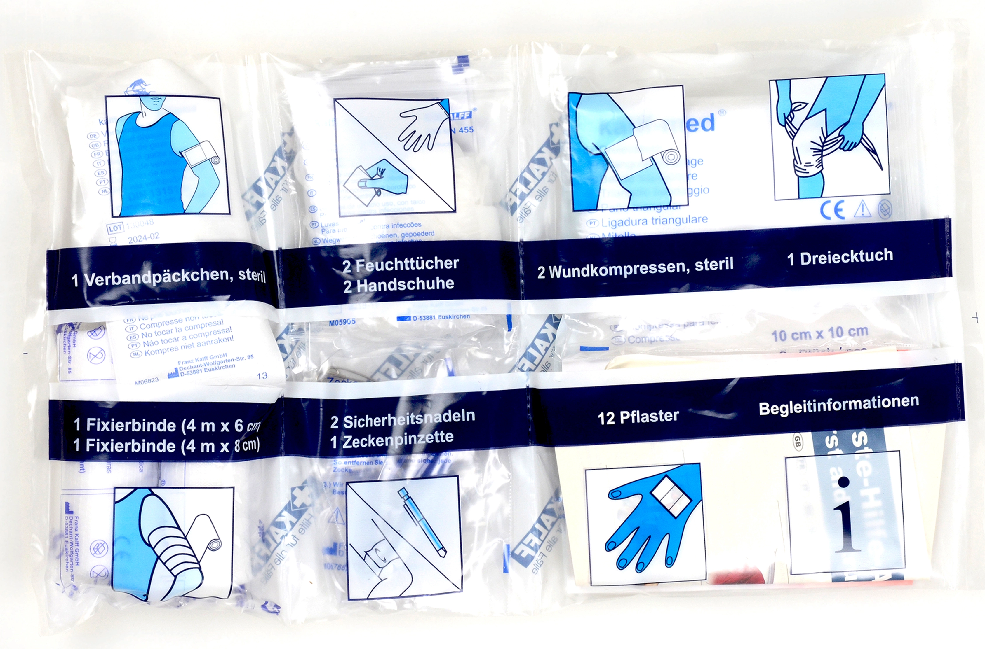 Kalff Kfz-Verbandkasten kompakt DIN 13164:2014 vollwertiges Erste-Hilfe-Set  kaufen bei OBI