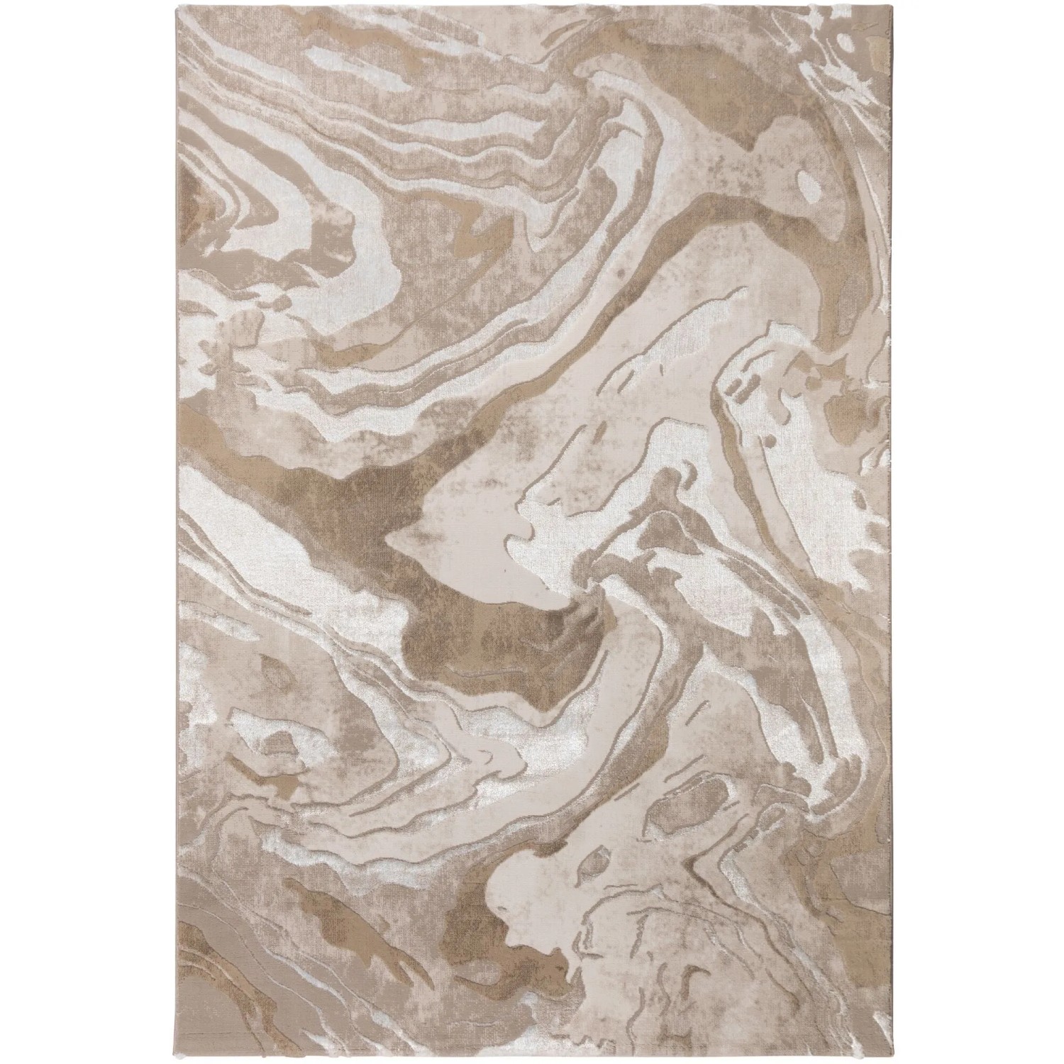 Flair Rugs Kurzflorteppich Marbled 80 cm x 150 cm Natural
