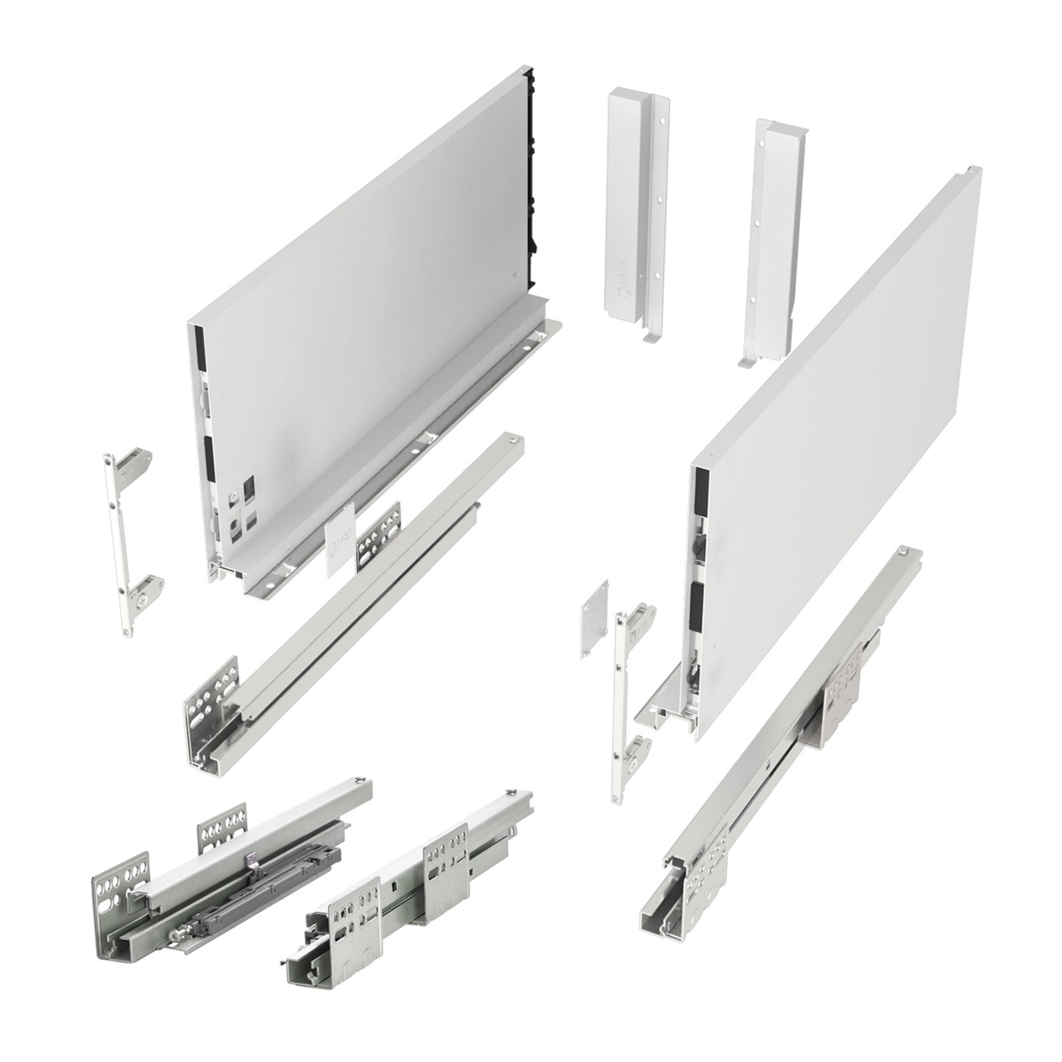 SOTECH Schubladensystem JUNKER SLIM Push To Open Weiß H 199 mm L 500 mm Bis 35 Kg Belastbar