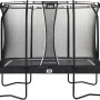 Schwarzes Salta Premium Gartentrampolin, rechteckig, mit Sicherheitsnetz.