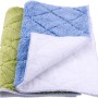 Steuber Mikrofaser Spül- und Putztücher 2er-Set in Grün, Blau und Weiß.