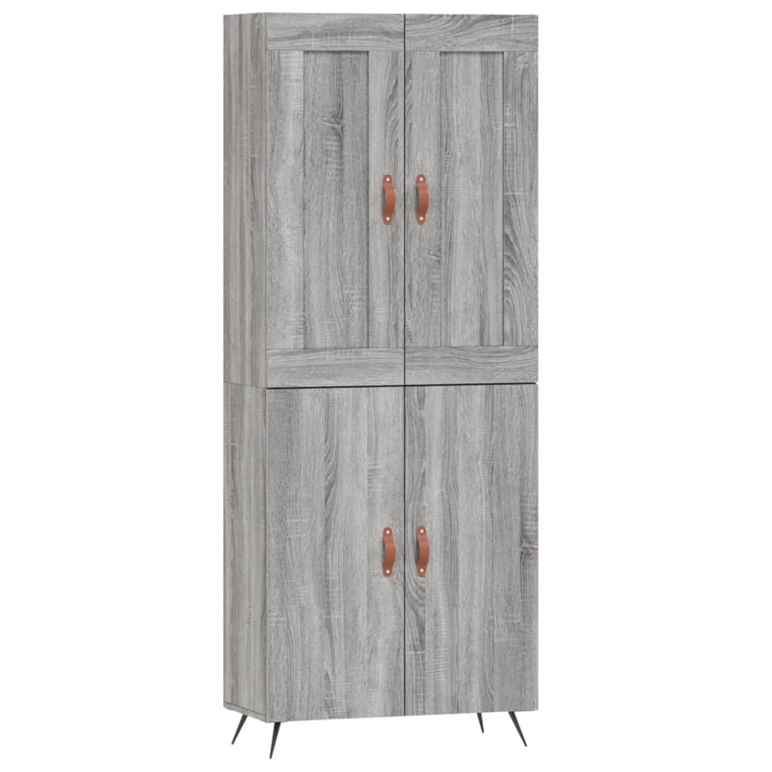 vidaXL Highboard Grau Sonoma 69,5x34x180 cm Holzwerkstoff 3199535