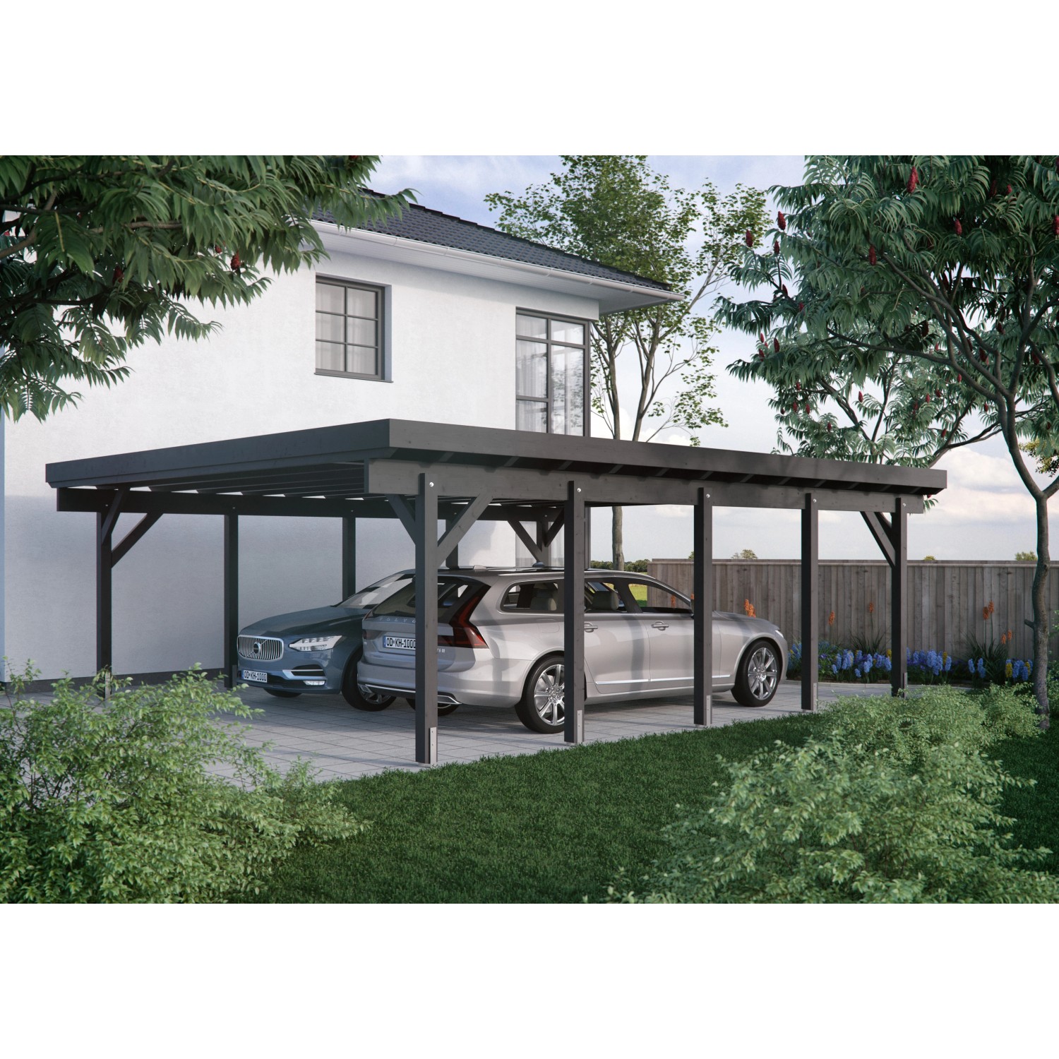 Kiehn-Holz Doppelcarport KH 331 BxT: 634 cm x 754 cm günstig online kaufen