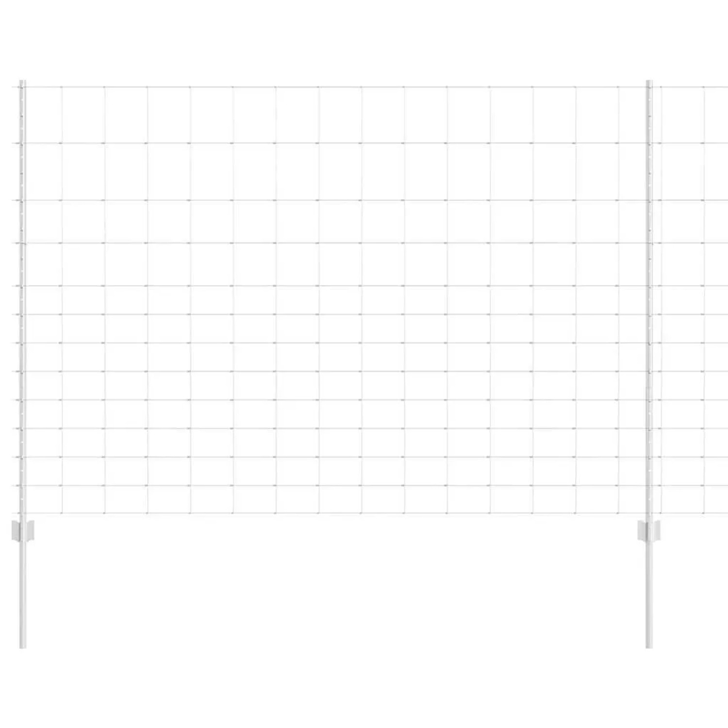 vidaXL Zaun mit Pfosten Silber 1,5 x 25 m Stahl 3337132 günstig online kaufen