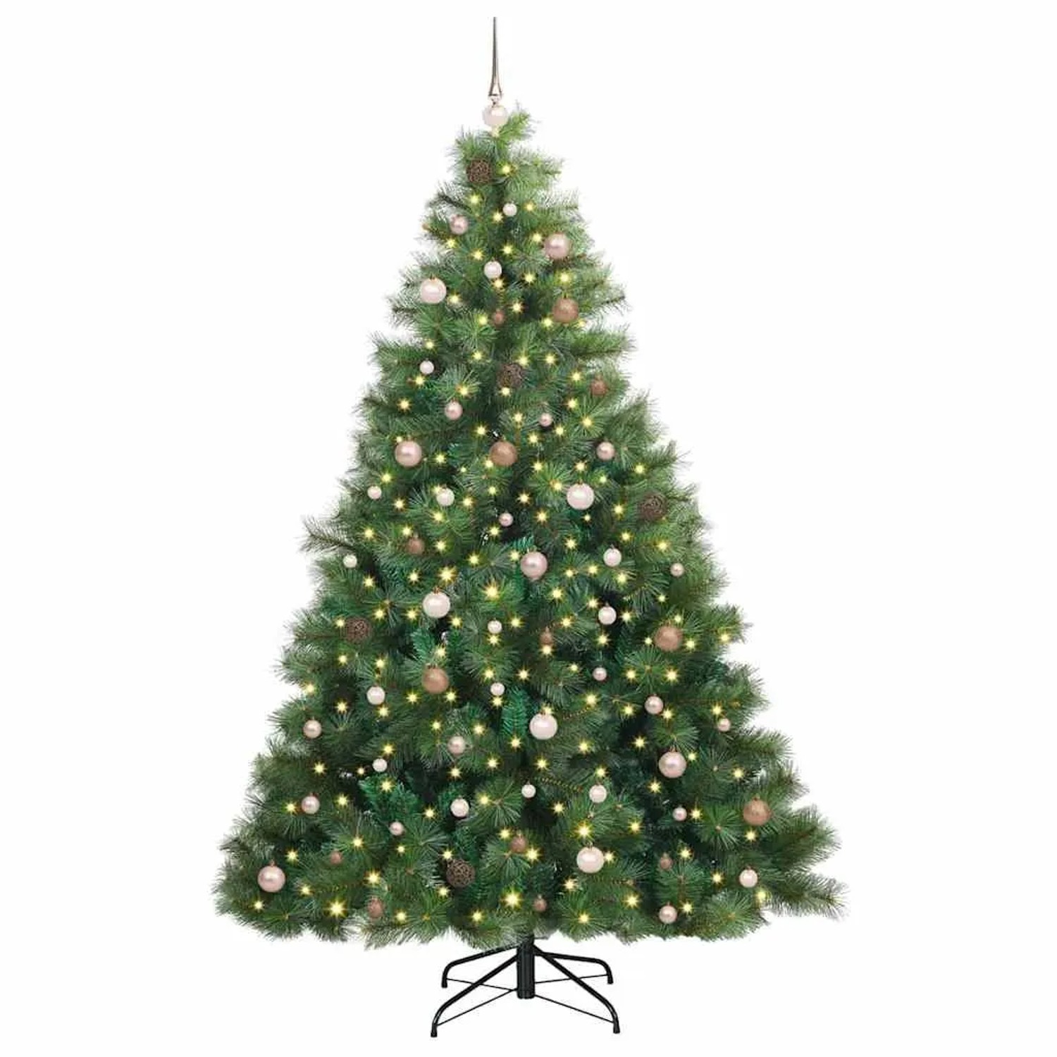 vidaXL Künstlicher Weihnachtsbaum mit 300 LEDs Grün 240 cm PE und PVC 3397807