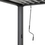 Detailansicht Sunjoy Multi-Pergola Matterhorn Anthrazit: Handkurbel zur Lamellenverstellung.
