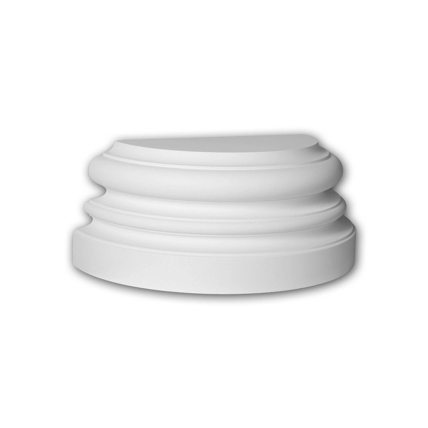 PROFHOME 417201 Halbsäulen Sockel Fassadenstuck Säule Fassaden Element 41 cm x 20,7 cm x 17 cm Weiß