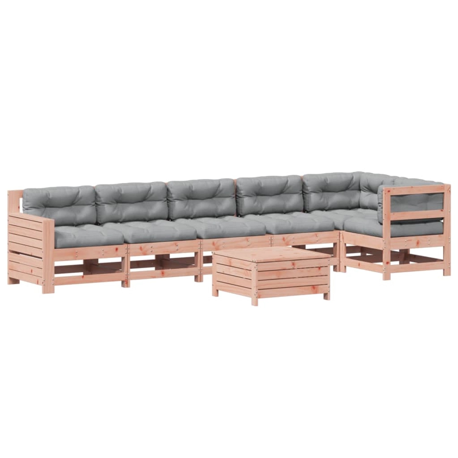 vidaXL 7-Tlg Garten-Lounge-Set mit Kissen Massivholz Douglasie 3250878 günstig online kaufen