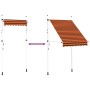 Orange-braune, einziehbare Markise (150 cm) von vidaXL, handbetrieben.