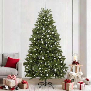 vidaXL Künstlicher Weihnachtsbaum Grün 240 cm PVC und Metall 3395706