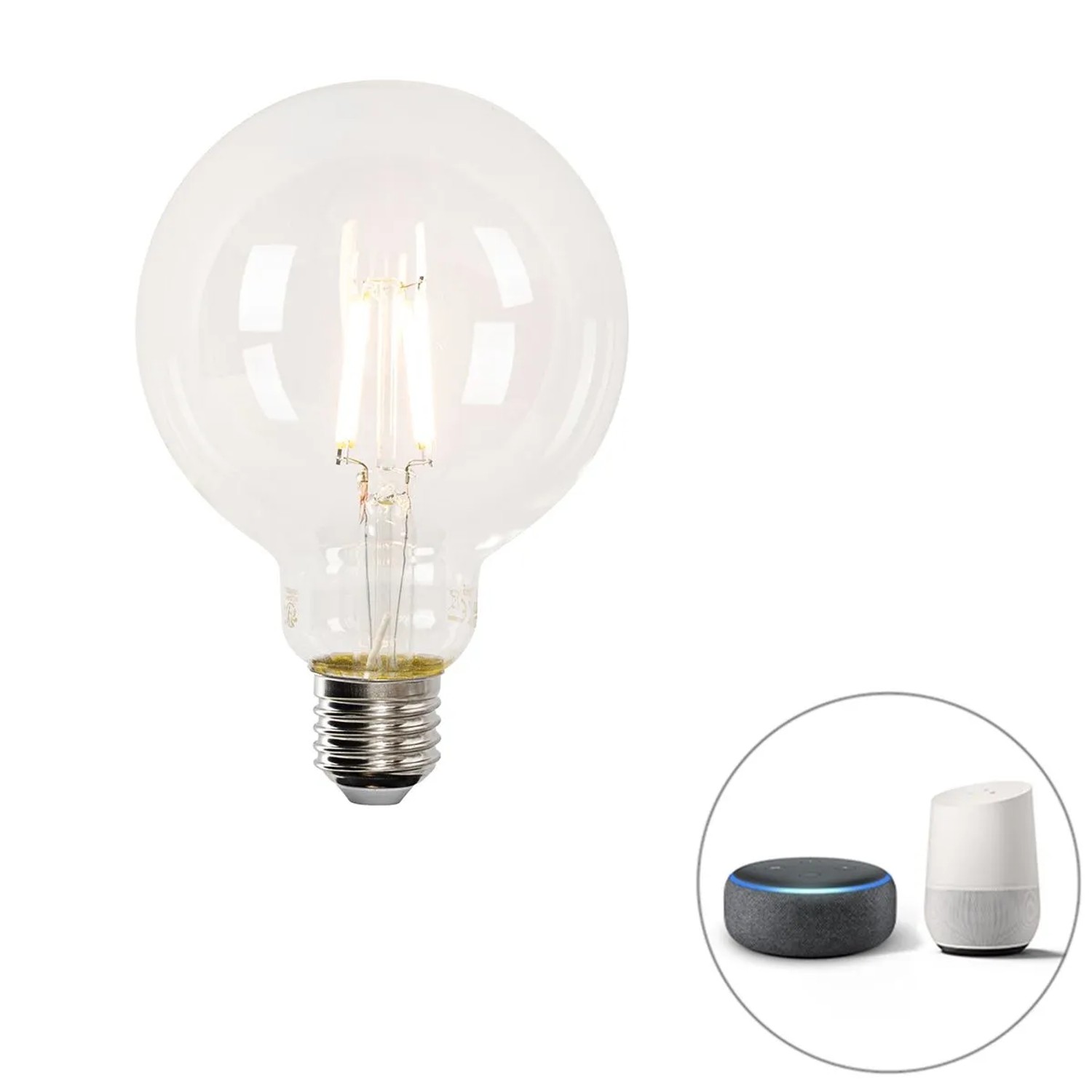 LUEDD Smart E27 Dimmbar in Kelvin LED Lampe G95 4,5W 470,m 1800 4000K