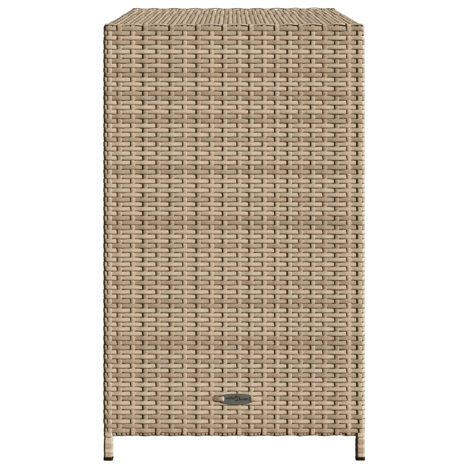 Beiger VidaXL Gartenschrank aus Polyrattan, ideal zur Aufbewahrung im Garten.
