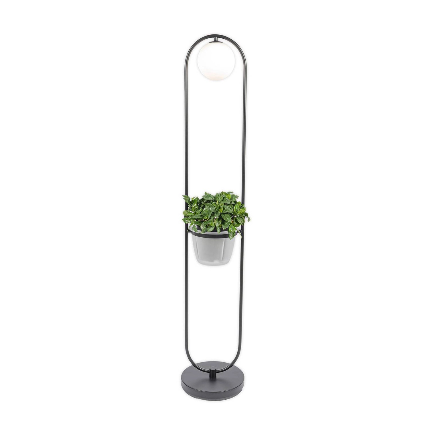 Lindby Stehlampe Orna 10012289 Modern in Schwarz aus Metall 1-flammig G9 Wohnzimmerleuchte
