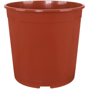 Geli Containertopf, ca. Ø 21cm, 5l, Terrakotta, Pflanzkübel aus Kunststoff für Innen und Außen.