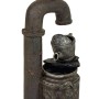 Braungrauer DELUKE Brunnen MARCEL aus Kunststoff, 74,5x28x41cm, Gartendeko.