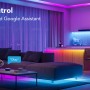 Govee RGBIC LED-Leuchtstreifen 5m im Wohnraum mit farbiger Ambiente-Beleuchtung.