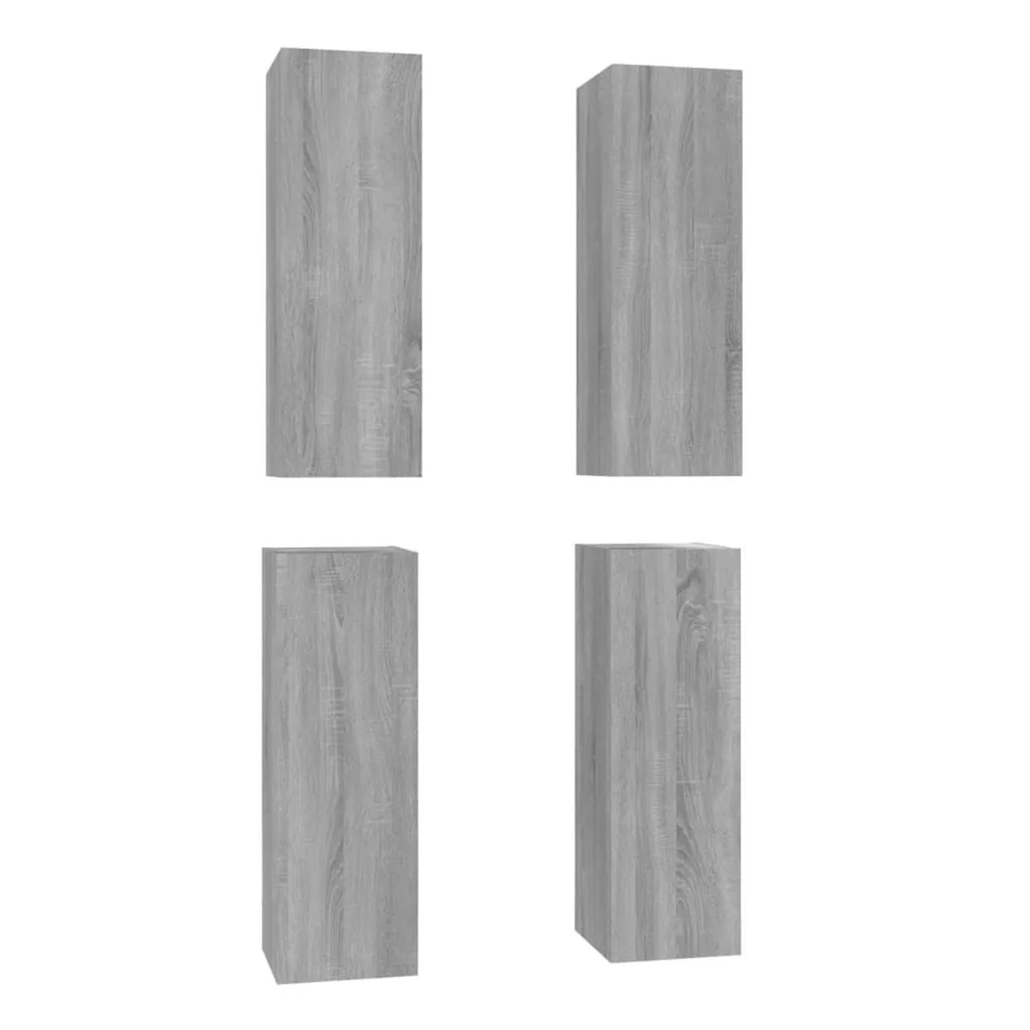 vidaXL TV-Schränke 4 Stk Grau Sonoma 30,5x30x90 cm Holzwerkstoff 3120330