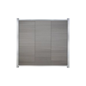 T&J BPC Steckzaun Hörvig, 180x180 cm, schiefergrau-silber, für Sichtschutz im Garten.