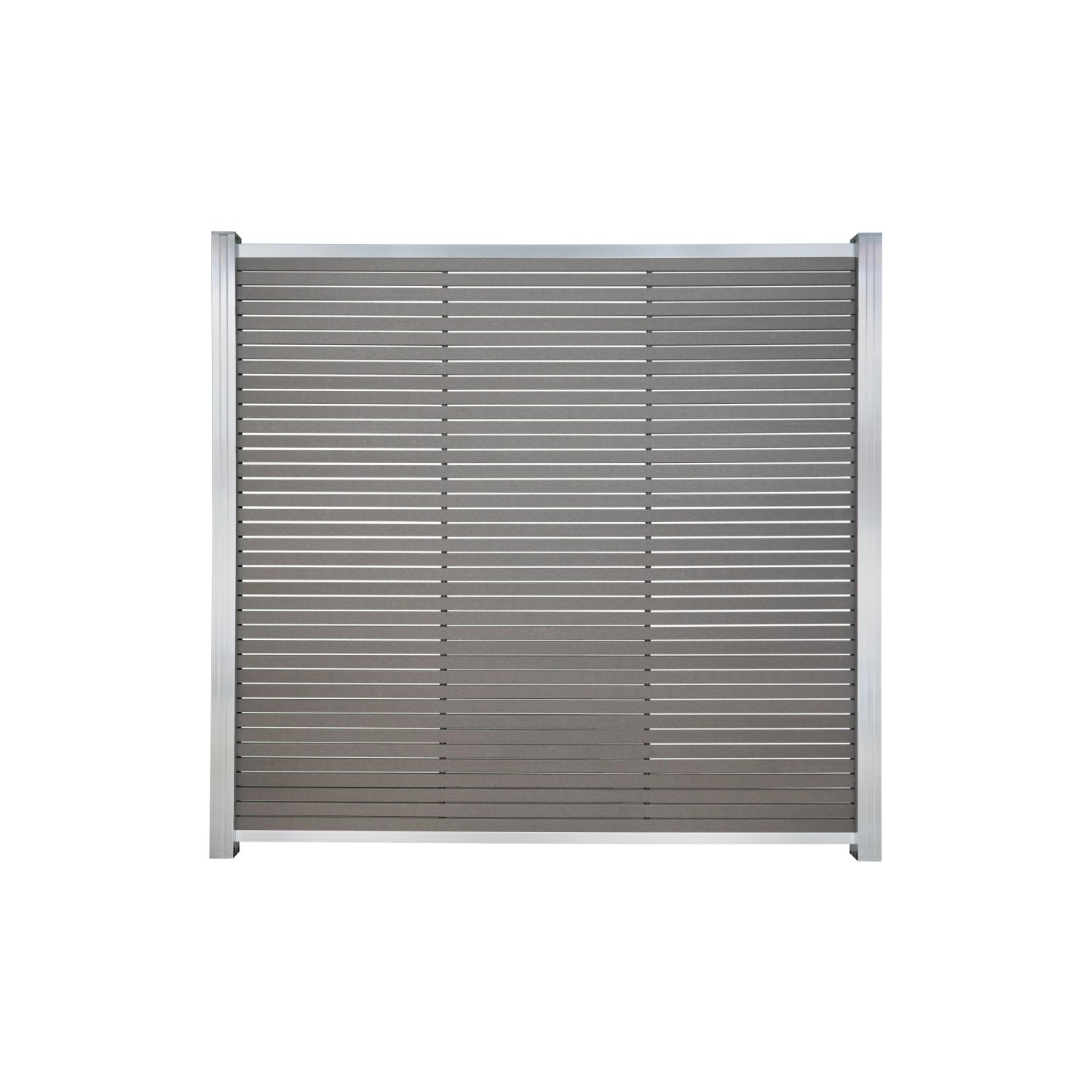 T&J BPC-Steckzaun Hörvig 180 cm x 180 cm Schiefergrau-Silber günstig online kaufen