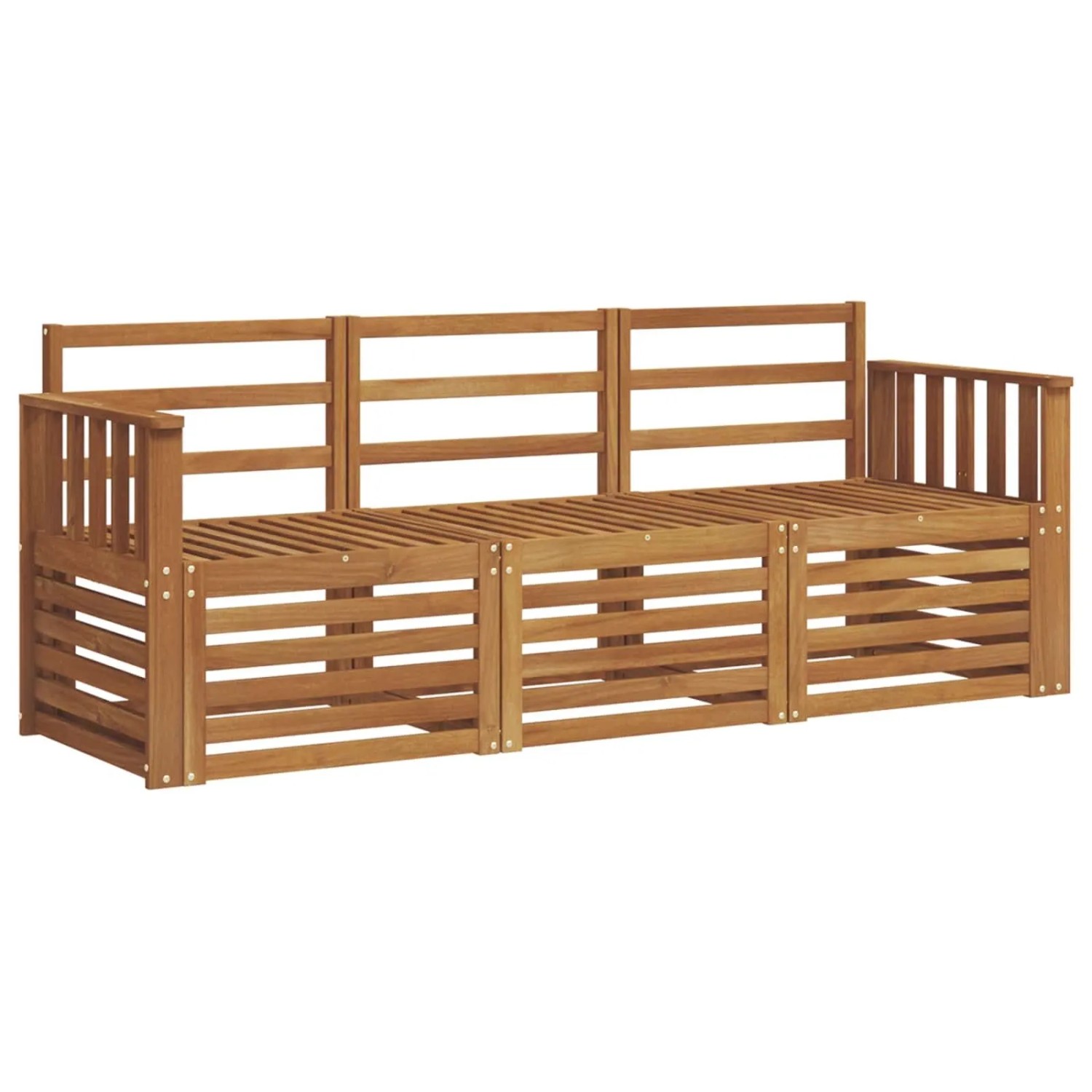 vidaXL Sofagarnituren 3 Tlg Natur Massivholz Akazie 3374279