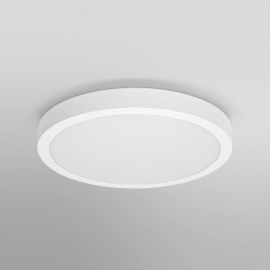 Weiße, runde Ledvance Smart+ WiFi Einbauleuchte Surface Downlight, Durchmesser 40 cm.