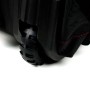 Detailaufnahme: Schwarze Rolle des Mephisto Werkzeugtrolleys Nova. Robuste Bauweise für einfachen Transport.