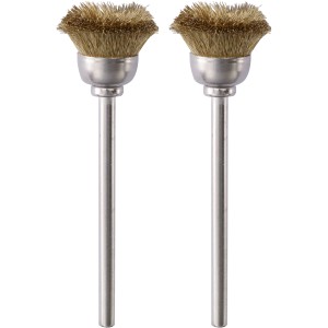 Proxxon Topfbürsten Messing, 13mm, 2er-Set für Miniaturwerkzeuge.