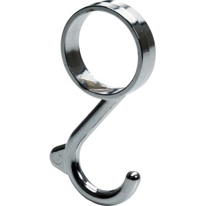 Hettich Kleiderhaken, verchromt, für Schrankrohre Ø 25mm, 2er-Set.