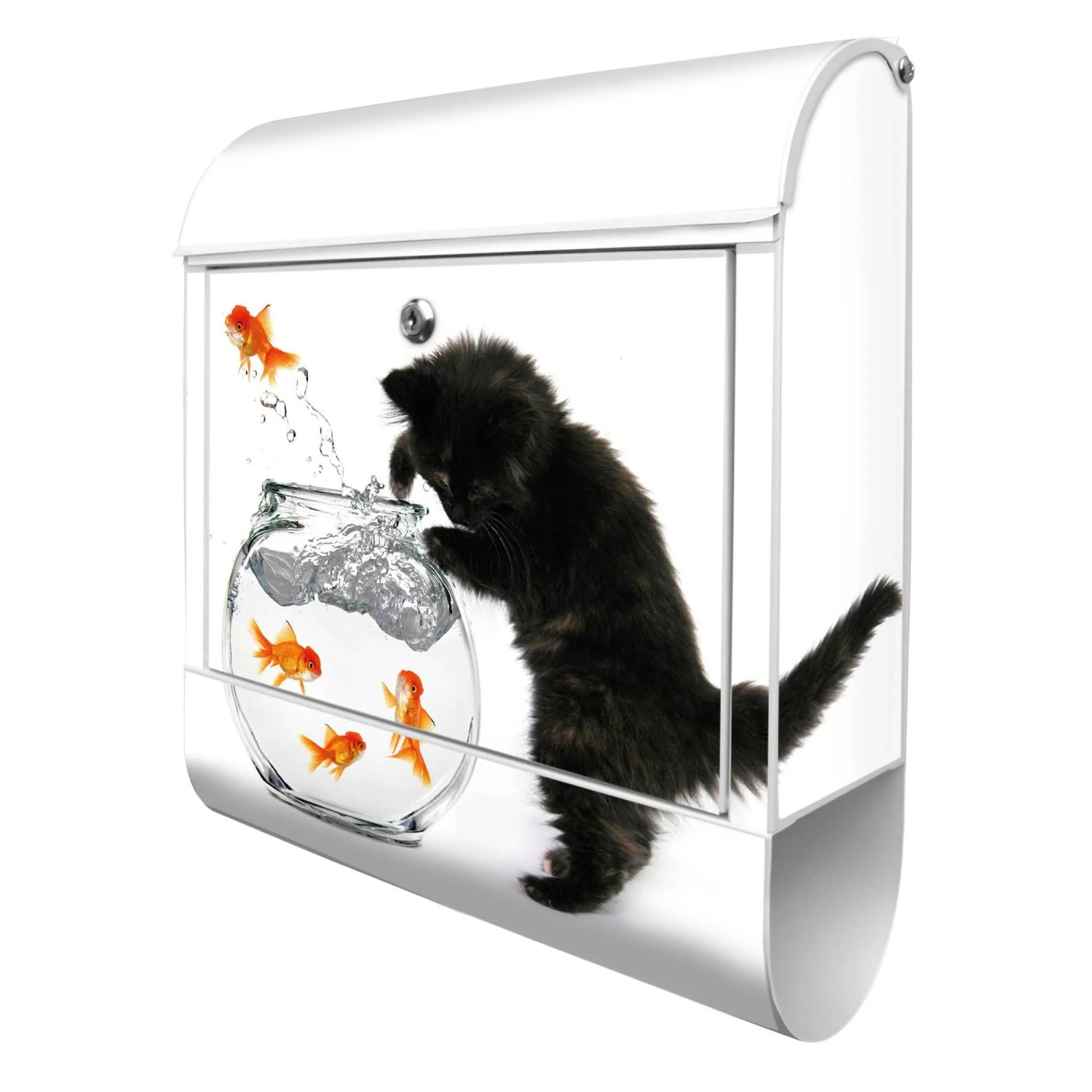 Banjado Design Briefkasten Weiß Pulverbeschichtet 39x47x14cm 2 Schlüssel Mi günstig online kaufen