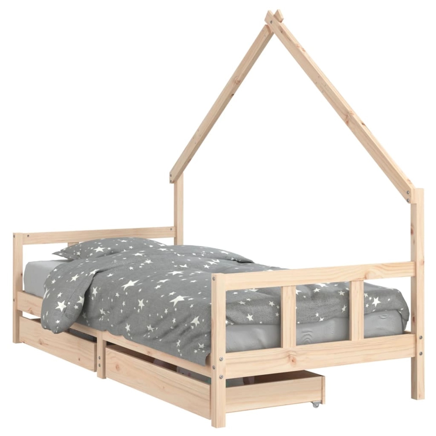 vidaXL Kinderbett mit Schubladen 90x200 cm Massivholz Kiefer 834552 günstig online kaufen