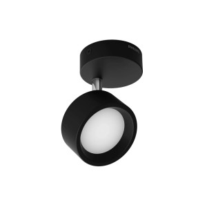 Schwarze Philips Bracia LED-Spotleuchte, 1-flammig, 5,5 W, mit verstellbarem Kopf. Moderner Decken- oder Wandspot.
