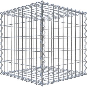 Gabiona Gabionenkorb, 50x50x50 cm, Maschenweite 5x10 cm, Drahtkorb für Steine.