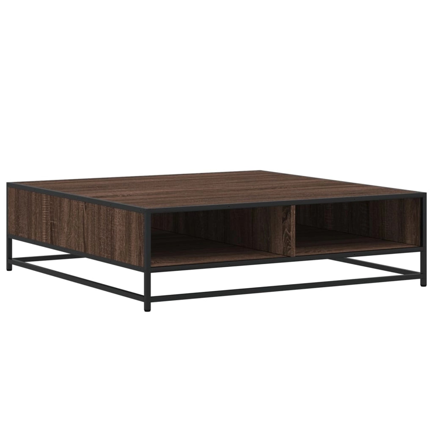 vidaXL Couchtisch Braun Eichen-Optik 100x100x30cm Holzwerkstoff Metall 8487 günstig online kaufen