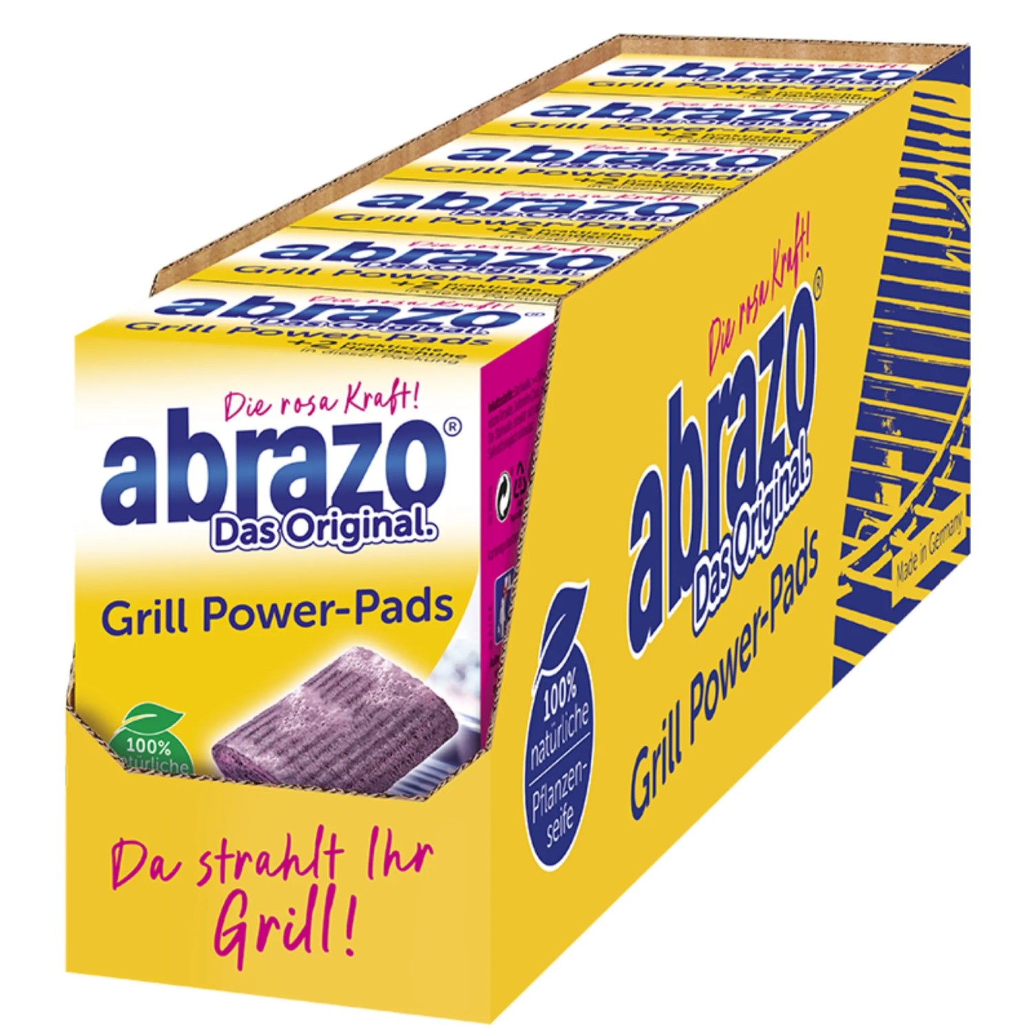 abrazo Grillreiniger Power-Pads mit Handschuhen 6 x 2 Stück Extra-Groß