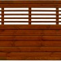 Sichtschutzzaun Nicea, Teak, 90x180cm, Kiefernholz, mit gewellten Lamellen. Ideal für den Garten.