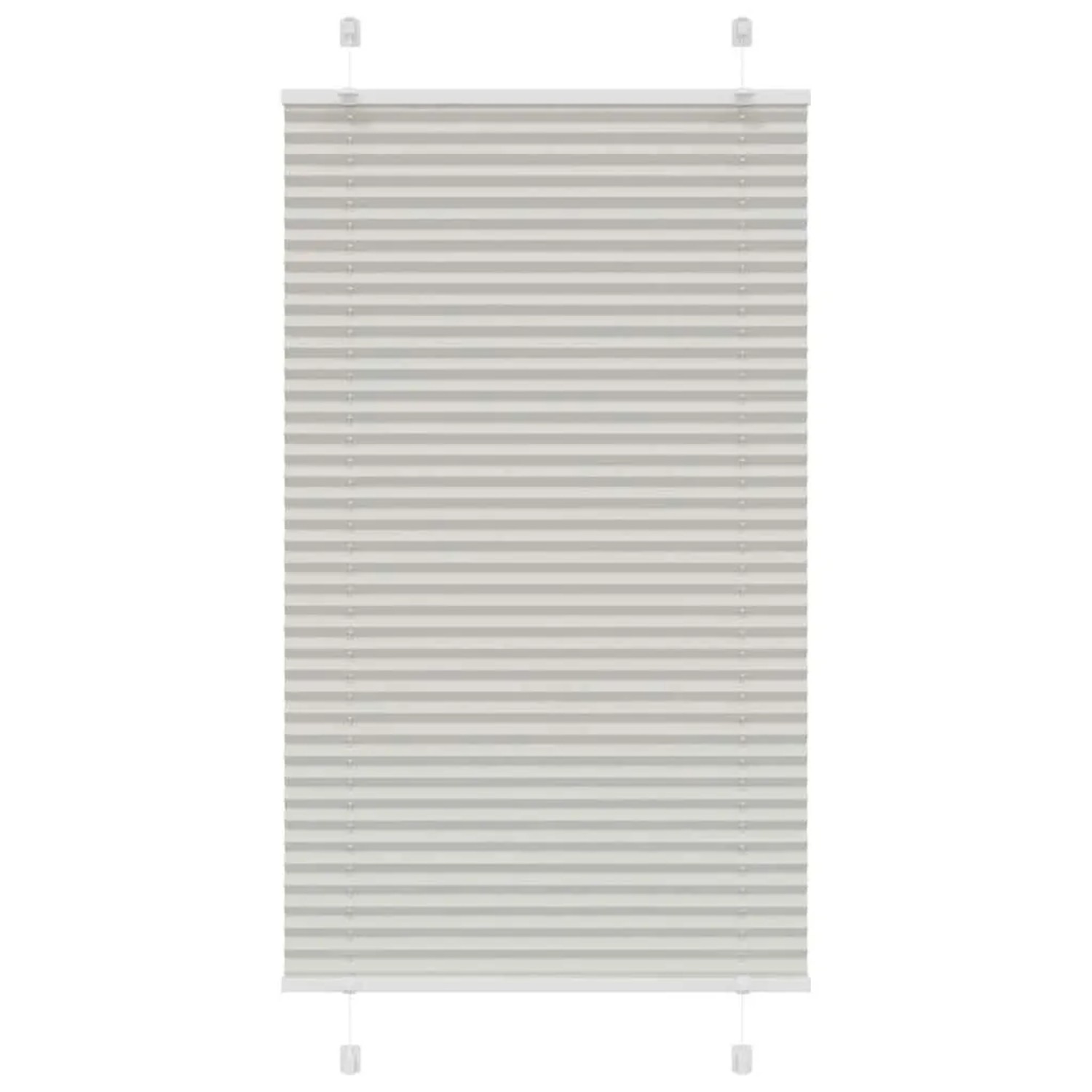 vidaXL Plissee Hellgrau 75x150 cm Stoffbreite 74,4 cm Polyester 4015342 günstig online kaufen