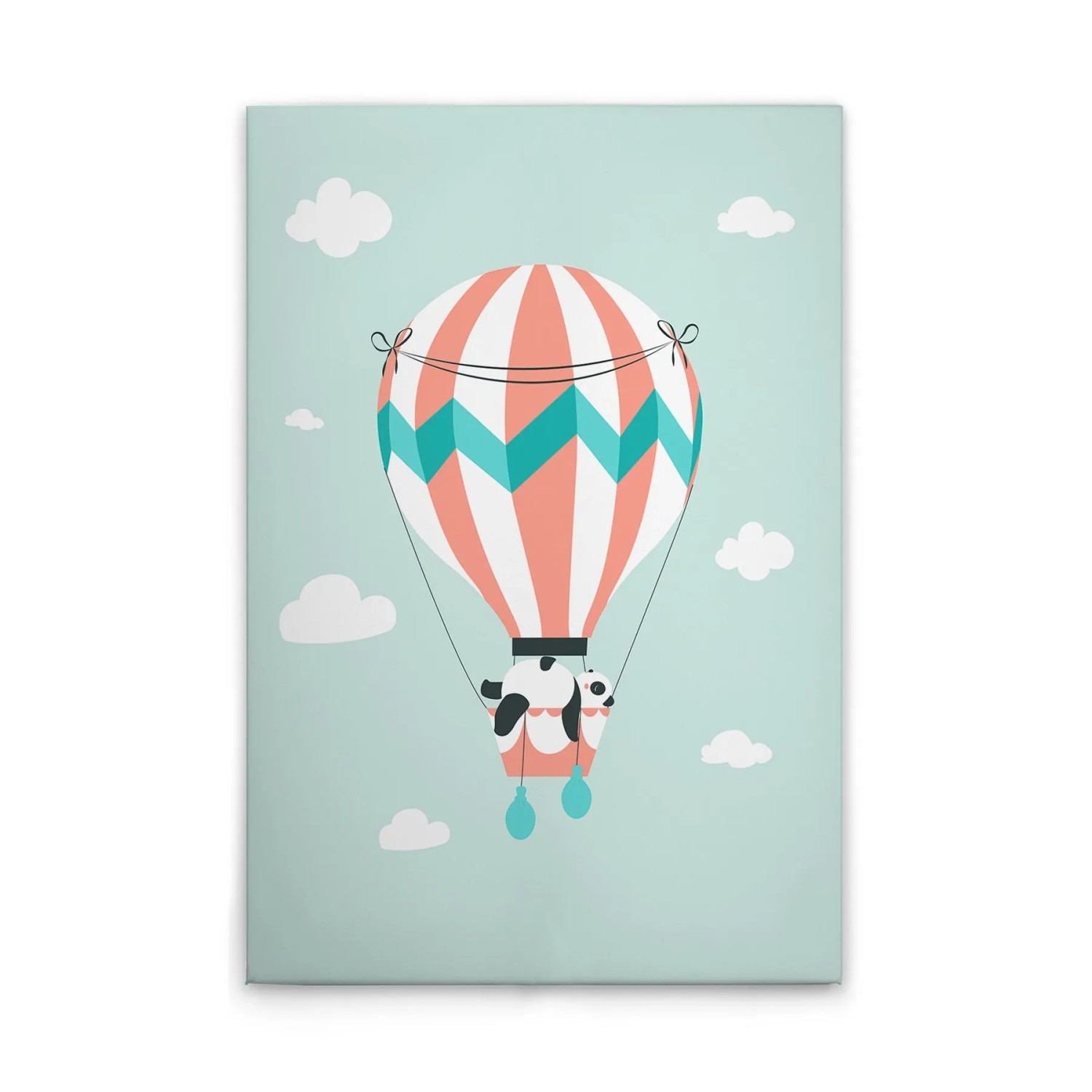 Tadessi Leinwandbild - M1-No.51429 - Heißluftballon Panda - 40 x 60 cm - Querformat