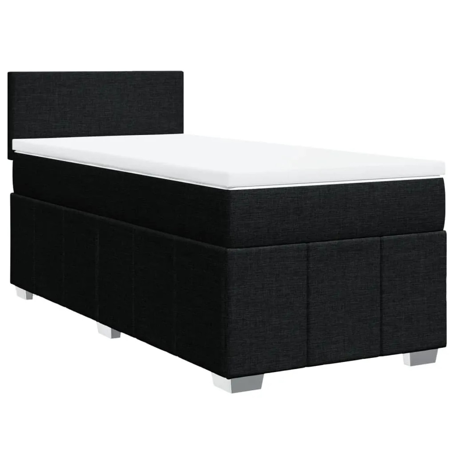 vidaXL Boxspringbett mit Matratze Schwarz 80x200 cm Stoff 3286890 günstig online kaufen