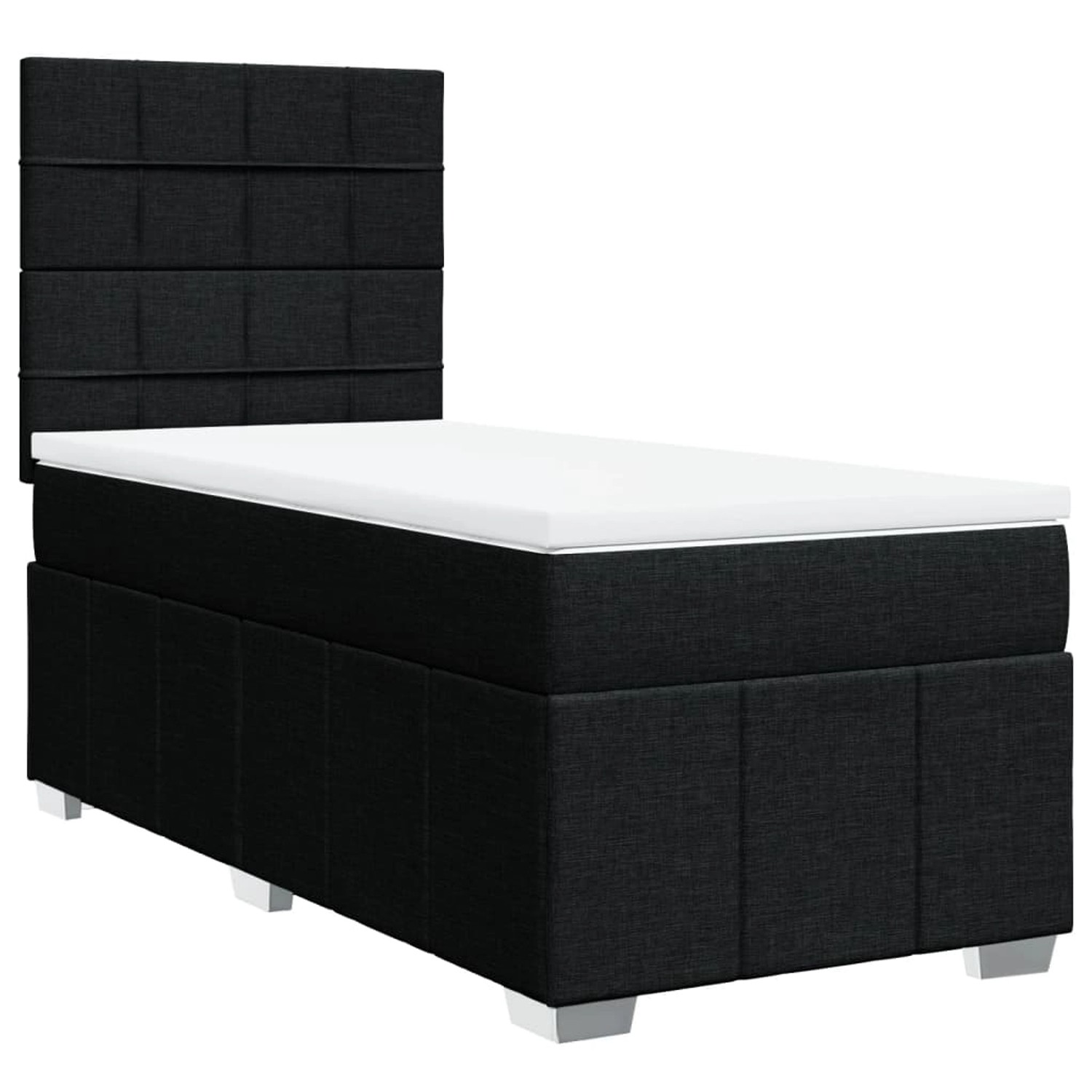 vidaXL Boxspringbett mit Matratze Schwarz 90x190 cm Stoff 3291525 günstig online kaufen