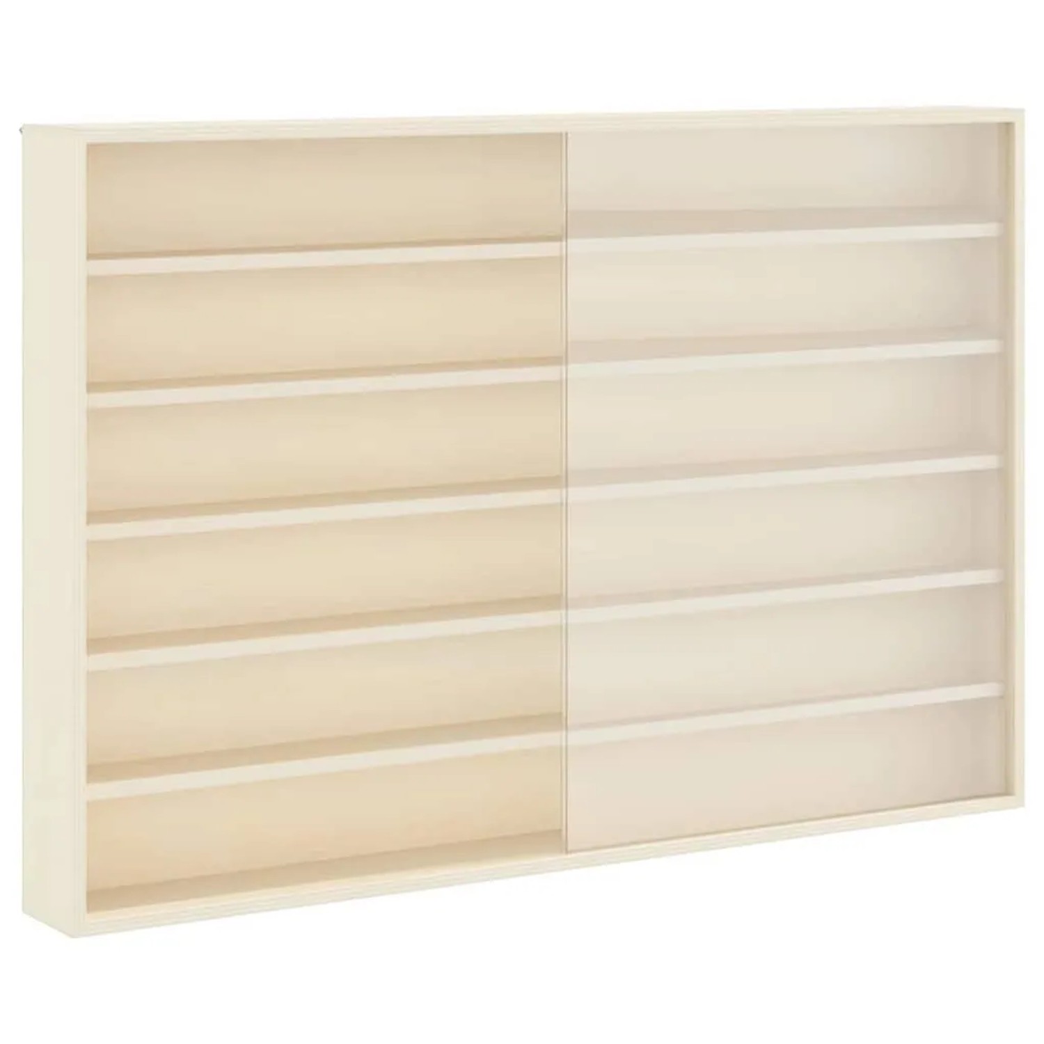 vidaXL Wanddisplay-Case mit Regal Beige 80 x 8,5 x 54 cm Sperrholz 42015628