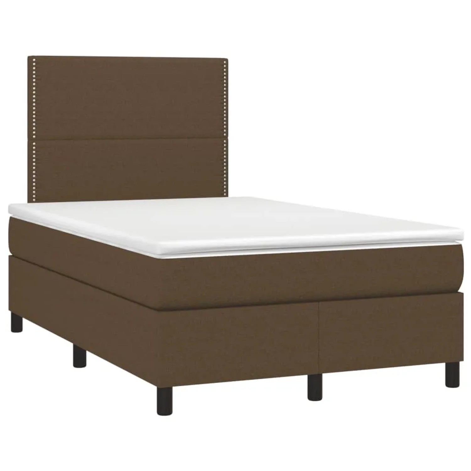 vidaXL Boxspringbett mit Matratze Dunkelbraun 120x190 cm Stoff 3269877 günstig online kaufen