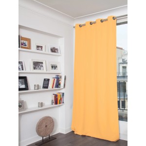 Gelber Moondream Verdunkelungsvorhang (260x145 cm) mit Ösen, ideal zur Lichtreduzierung.