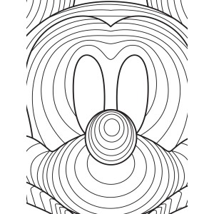 Komar Wandbild: stilisierter Mickey Mouse Kopf aus Linien, 30x40 cm.