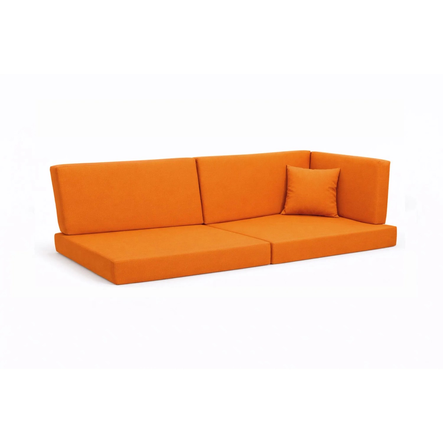 Setgarden Comfort Palettenkissen 6er Set Outdoor 120x50x10cm Sitzkissen + Rückenkissen 120x40x10cm 1tlg Orange