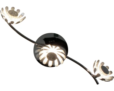 cm SI Design Luce 10 3-flammig Bloom-Spots Ø 9022-3 LED-Deckenleuchte Silber