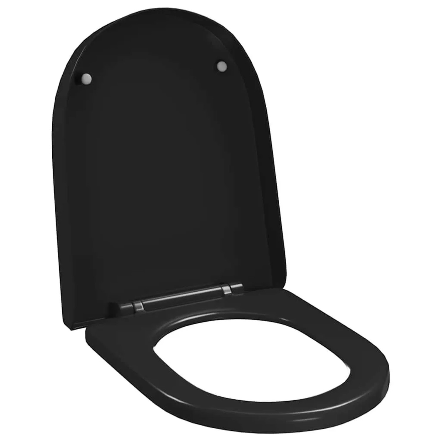 vidaXL Toilettensitz mit Absenkautomatik und Quick-Release Schwarz 145022