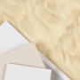 vidaXL Kunstschaffell Teppich Tafalla Creme 160 x 160 cm Polyester 42021510_3