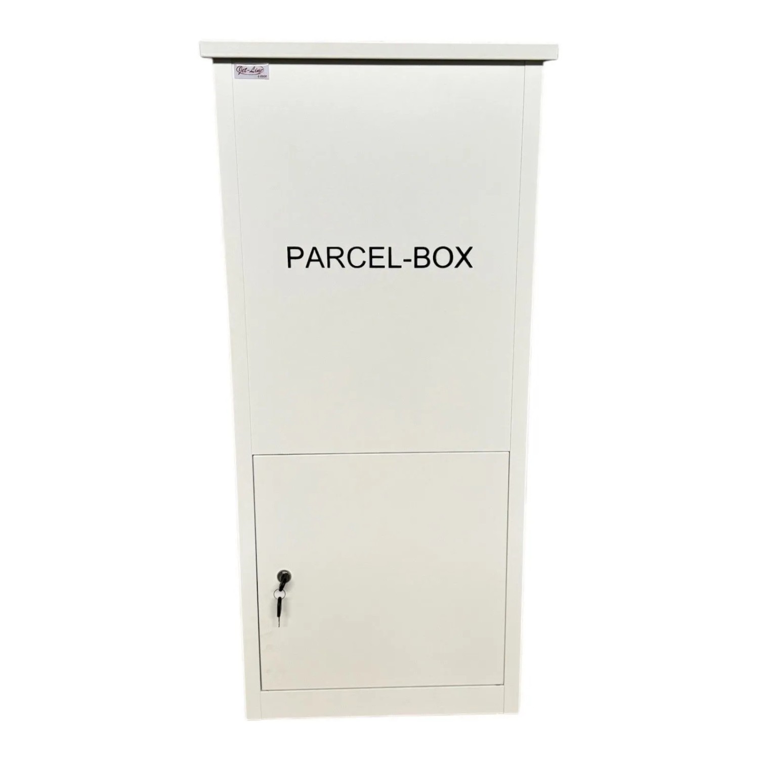 Jet-Line Paketbox in Weiss Paketablage aus Metall 99,5 x 35 x 45,5 cm